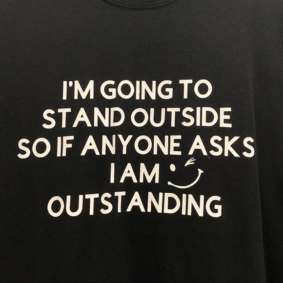 Men’s L Funny Humor Hilarious Saying Black T Shirt Short sleeve Outstanding - Picture 2 of 7